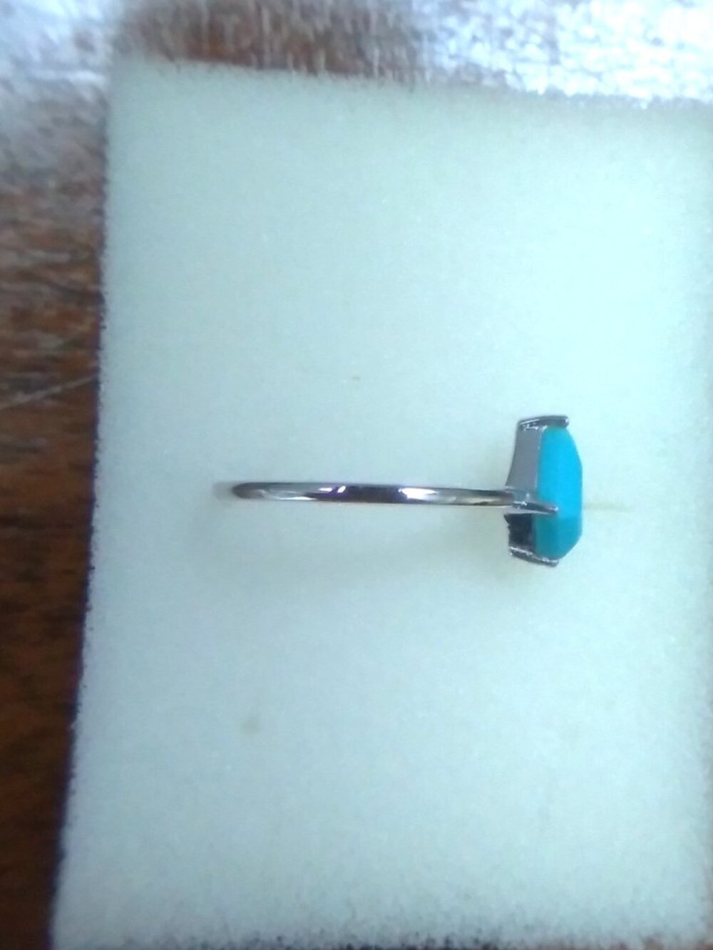 Turquoise Silver Stack Ring - Picture 2 of 4